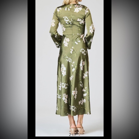 New,Sachin&Babi Tyra Satin Midi Dress,Sz 14,no zipper Pull Tab/zipper Works Exc. - Picture 3 of 11